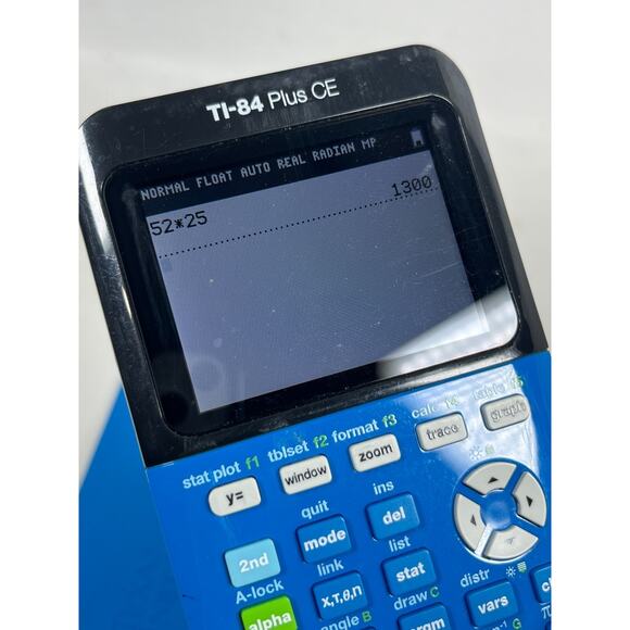 Texas Instruments TI-84 Plus CE Graphing Calculator Tested WITH Case Cable Blue - Picture 3 of 5